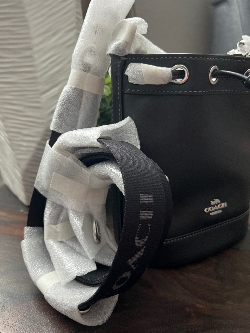 Coach Black Mini Bucket Crossbody Bag NWOT - Picture 7 of 10